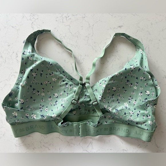 NWT Lucky Brand Women's Mint Floral Convertible Bralette - Picture 3 of 6